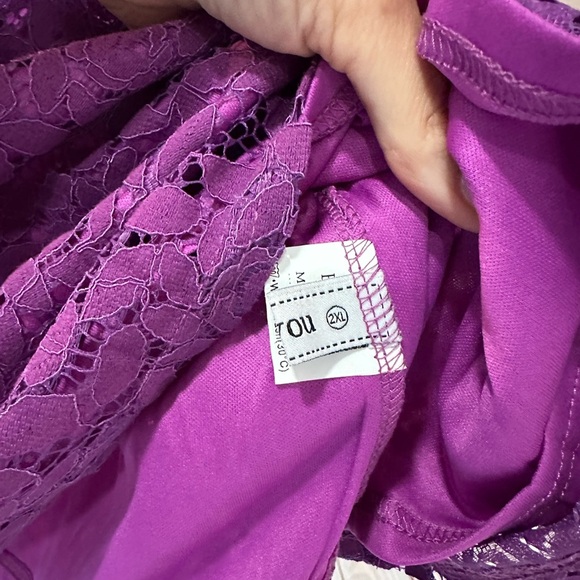 Purple Halter Sleeveless Sheath Blouse - Picture 3 of 6